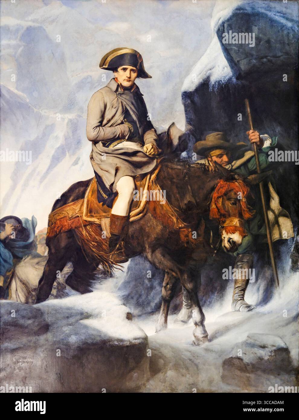 Bonaparte Crossing the Alps 1848 by Paul Delaroche Stock Photo - Alamy