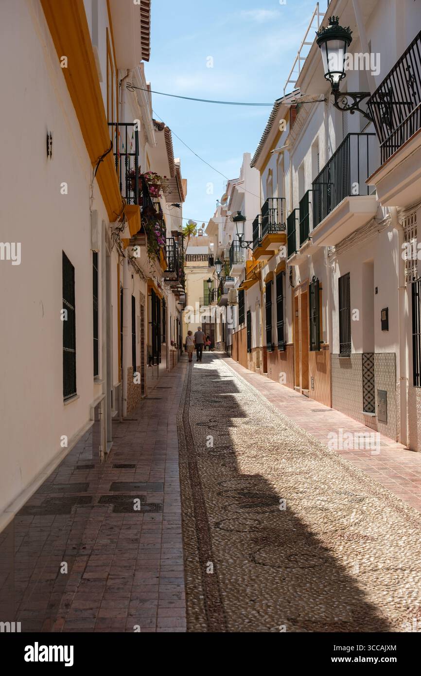Street in Nerja. Stock Photo