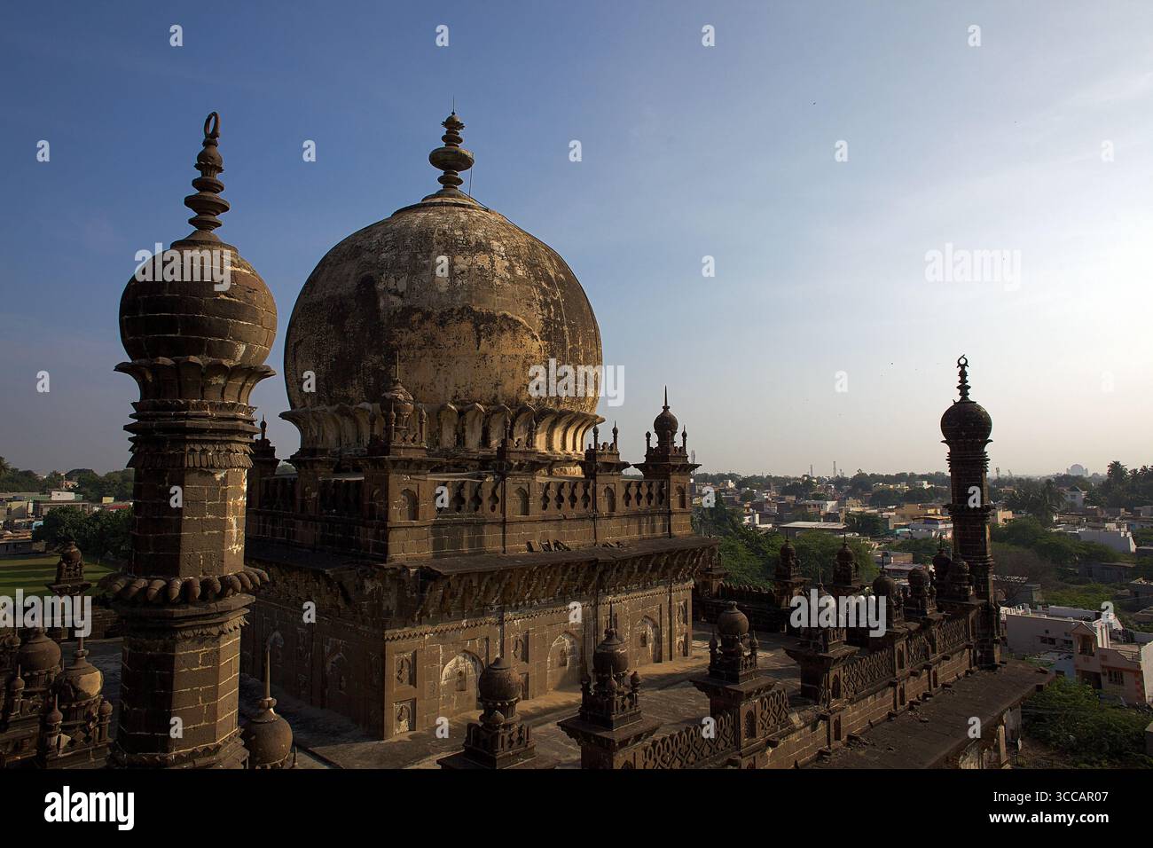 Aerial view of the majestic Ibrahim Rouza complex with its intricate ...