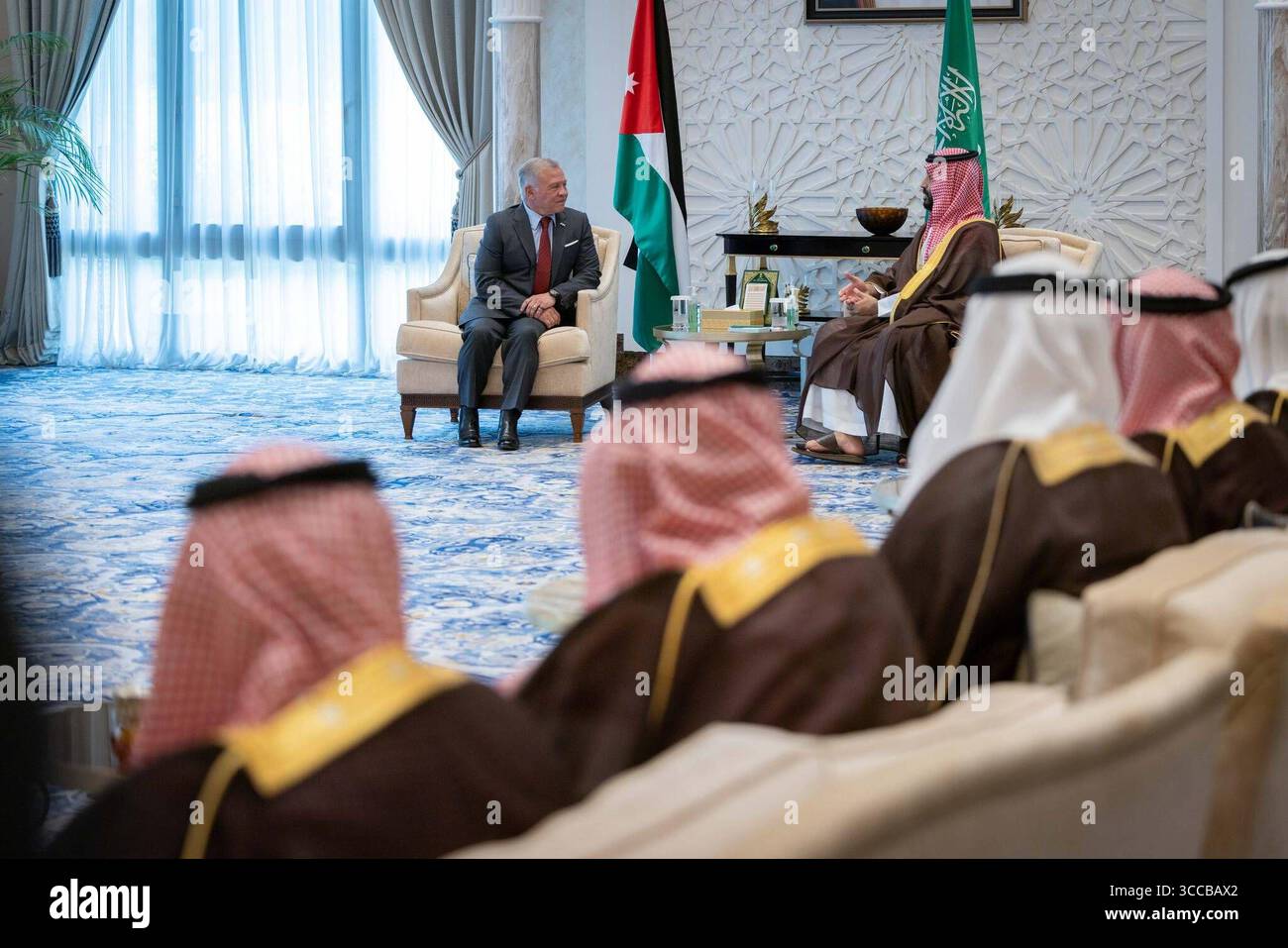 King Abdullah II of Jordan meets with Saudi Crown Prince Mohammed bin ...
