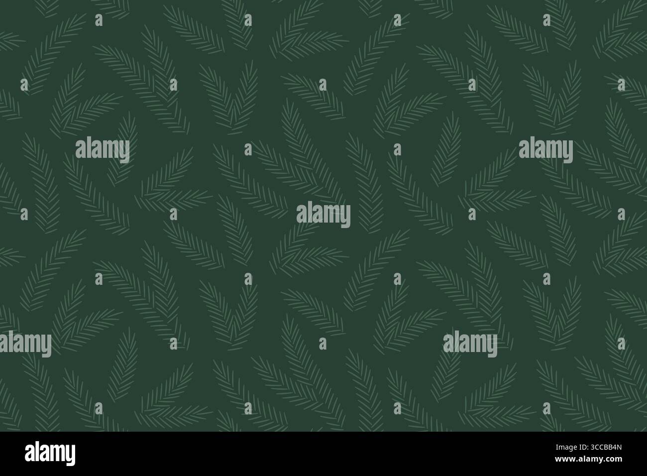fir twigs seamless pattern; christmas, winter background- vector illustration Stock Vector