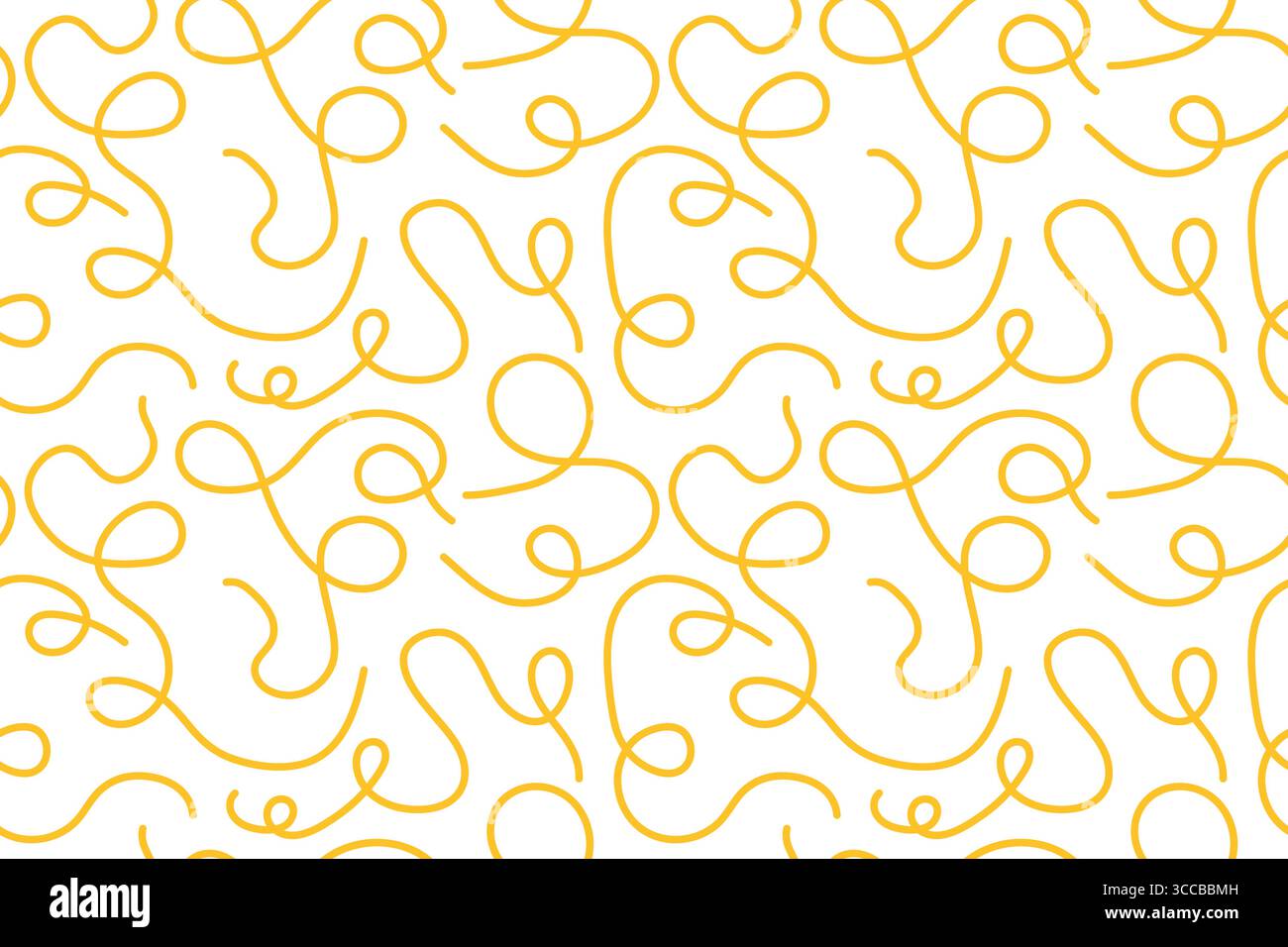 cooked spaghetti pasta seamless pattern- vector illustration Stock Vector