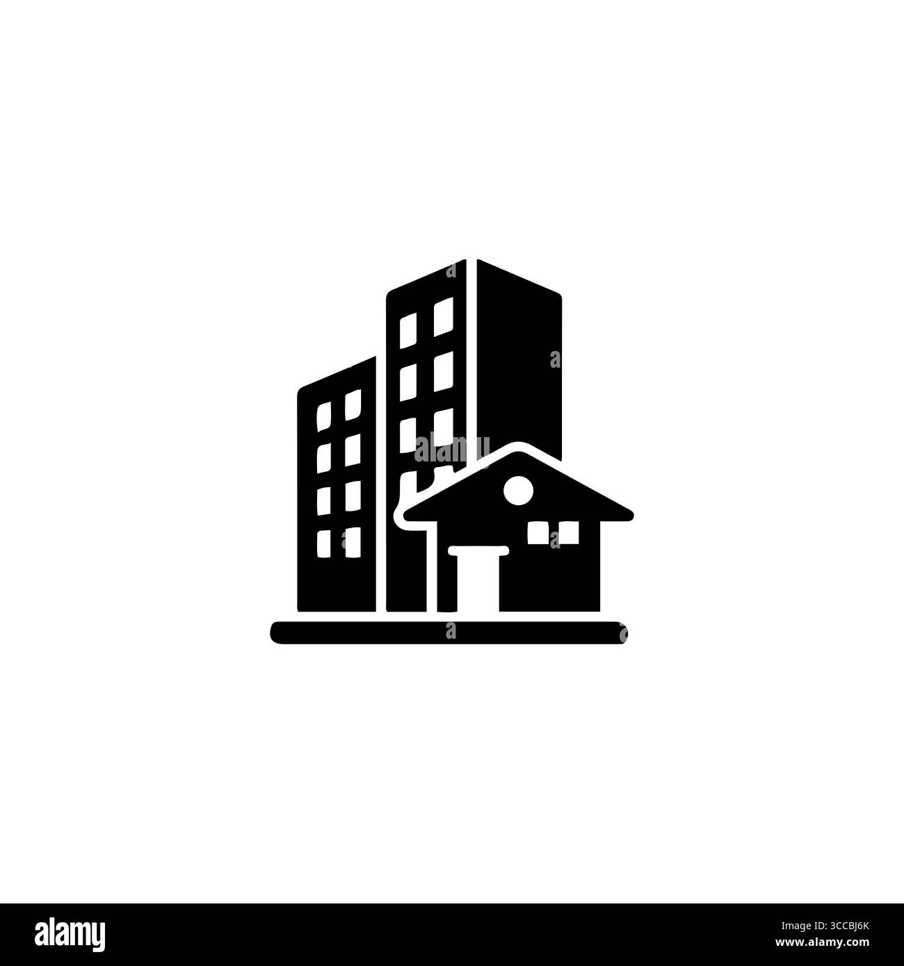 House & Property icon flat vector design. Stock Vector