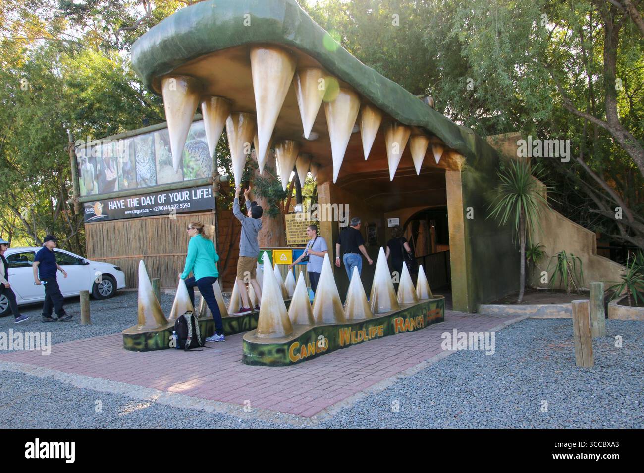 entrance to the Cango wildlife ranch, Oudtshoorn, South Africa Stock ...