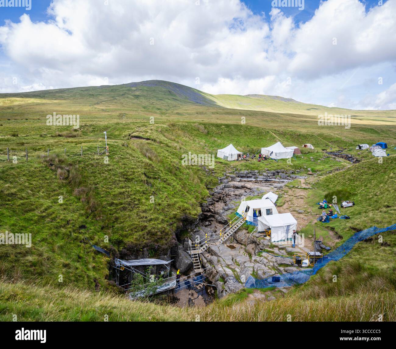 Potholin The Gaping Gill winch meet organised by Craven Potholing Club is run in ...