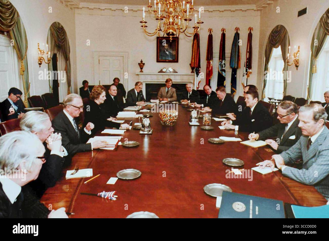 Ronald Reagan's Cabinet and Margaret Thatcher's Ministry meet in the ...