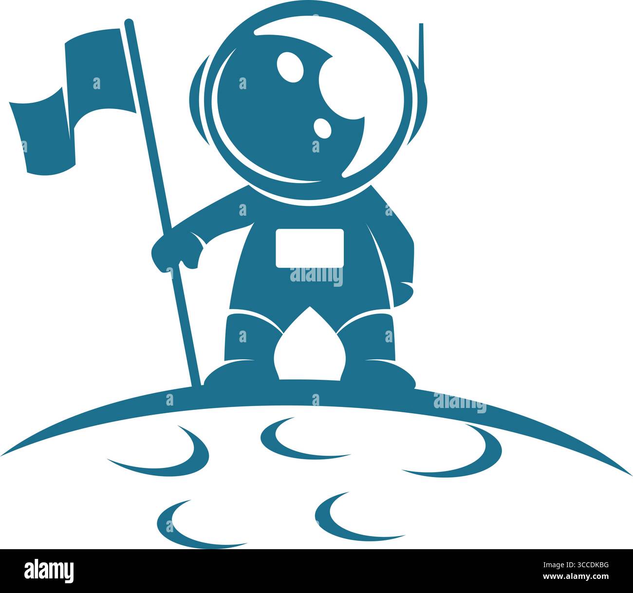 Astronaut logo icon design illustration Stock Vector