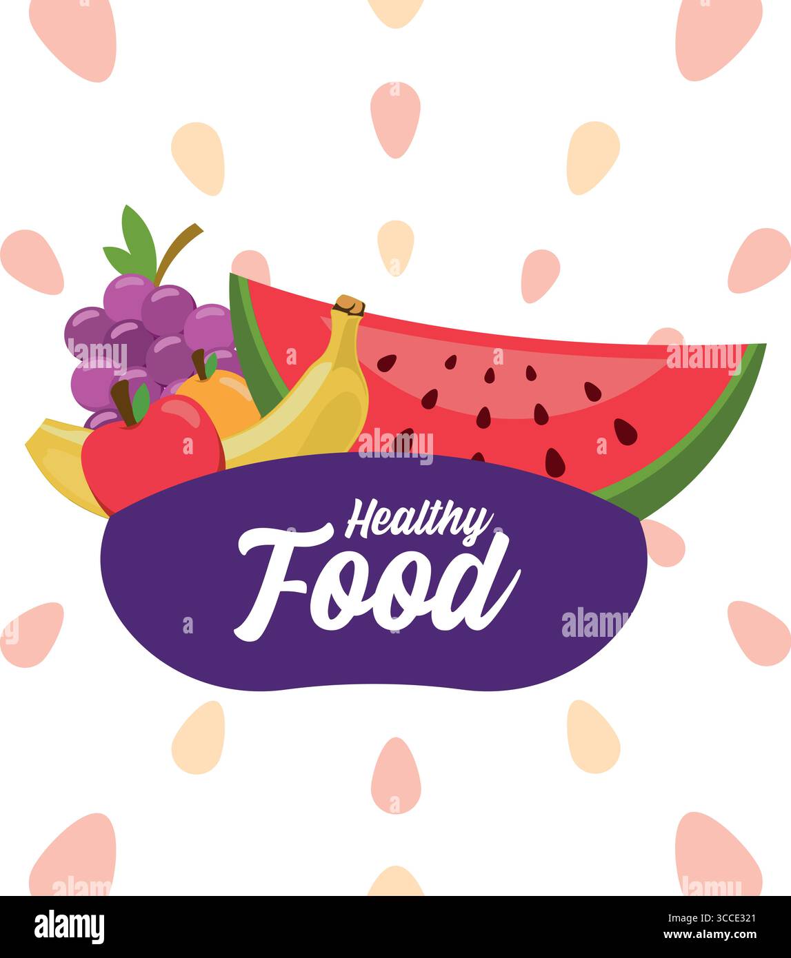 Healthy food poster Vector Stock Vector Image & Art - Alamy