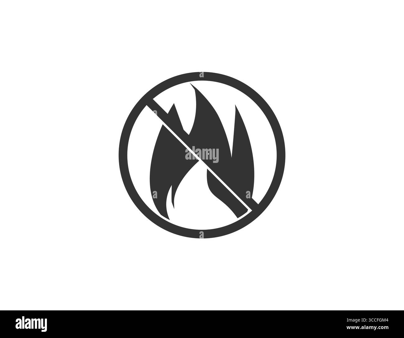 No fire allowed, fireproof icon. Vector illustration. Stock Vector