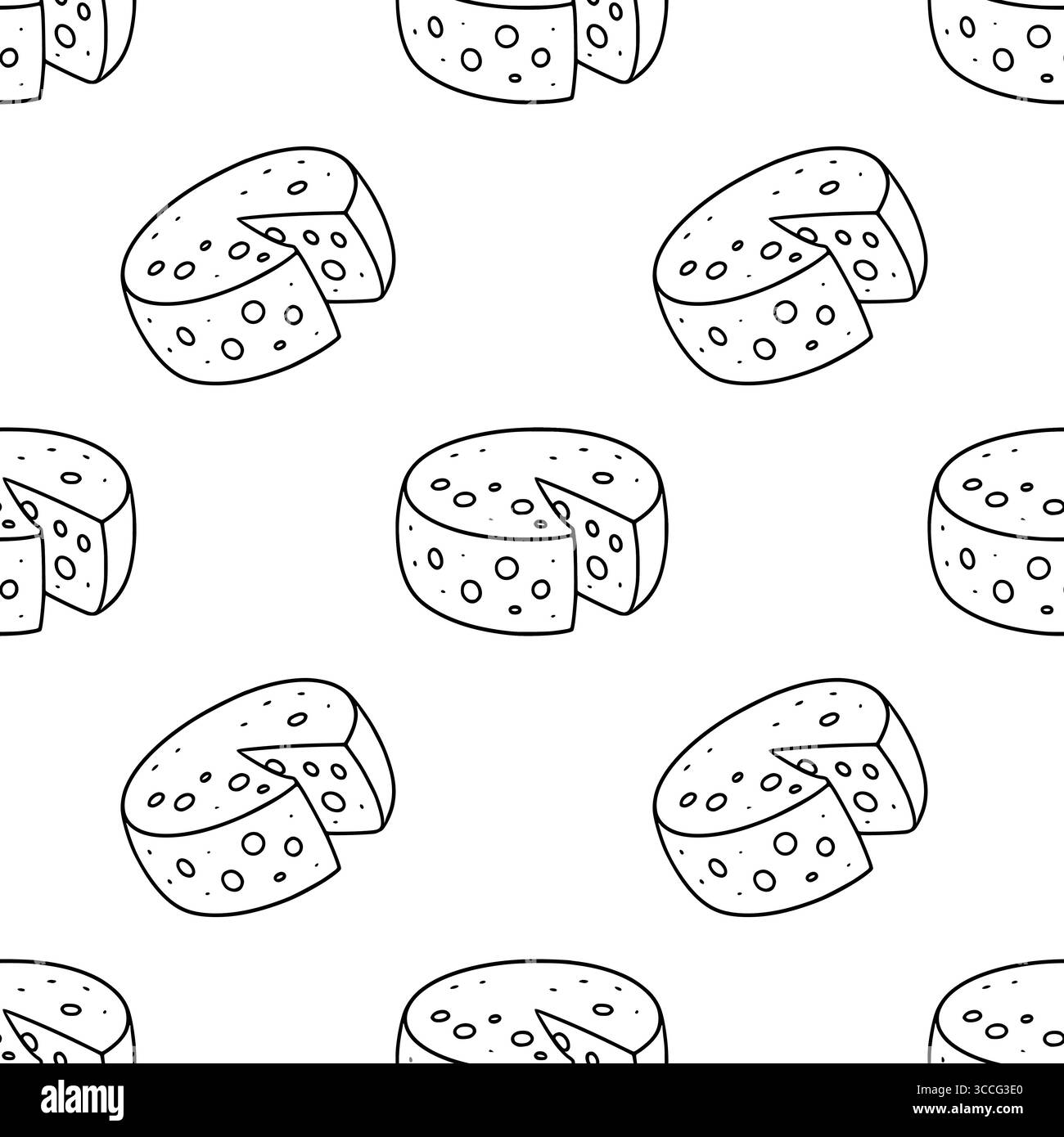 Cheese delicious pattern Black and White Stock Photos & Images - Alamy