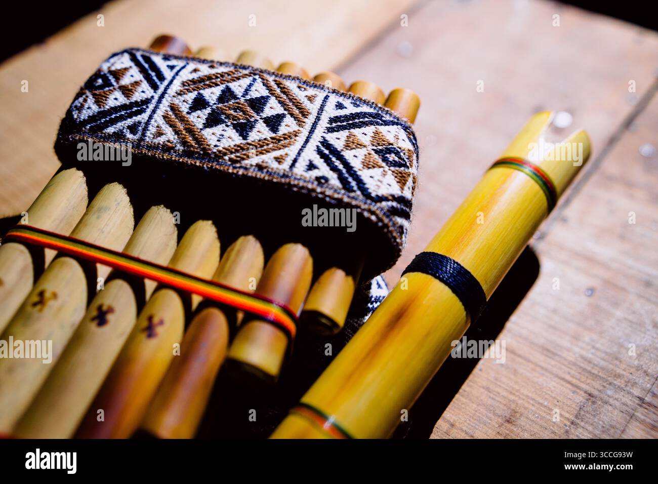 Andean flute and panpipe, traditional musical instruments of the Andes ...