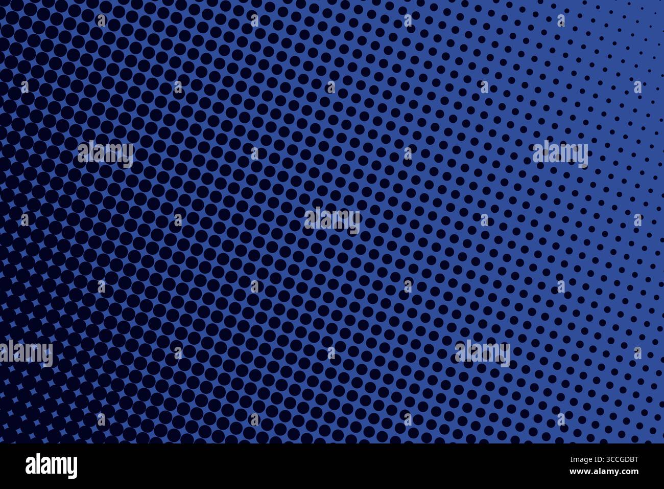Abstract blue halftone pattern background with gradient circular dots ...