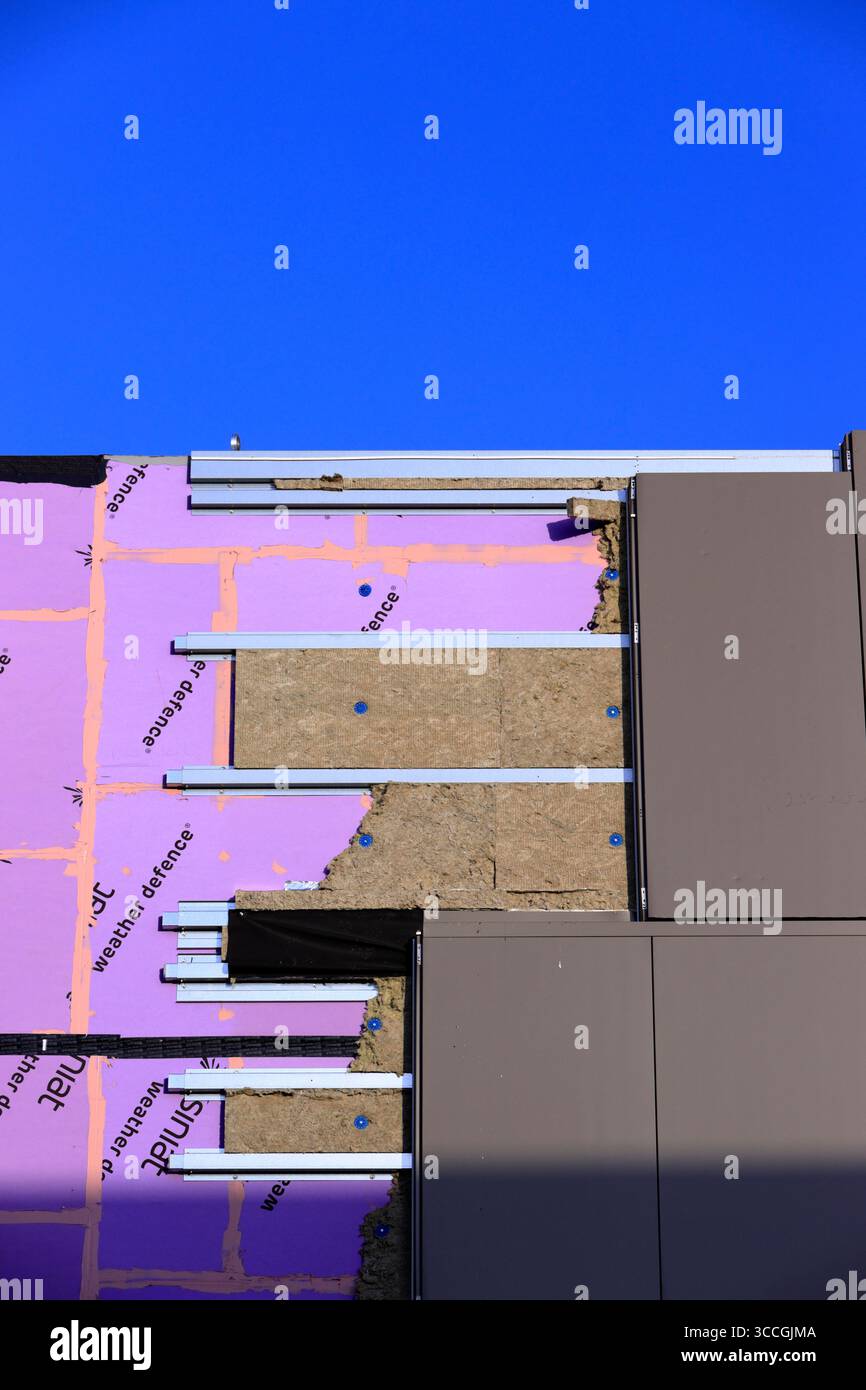 Radcliffe civic hub building envelope installation, weather defence ...