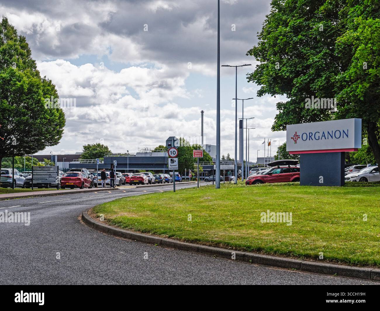 Organon site at Cramlington, Northumberland, UK. Previously MSD. Stock Photo