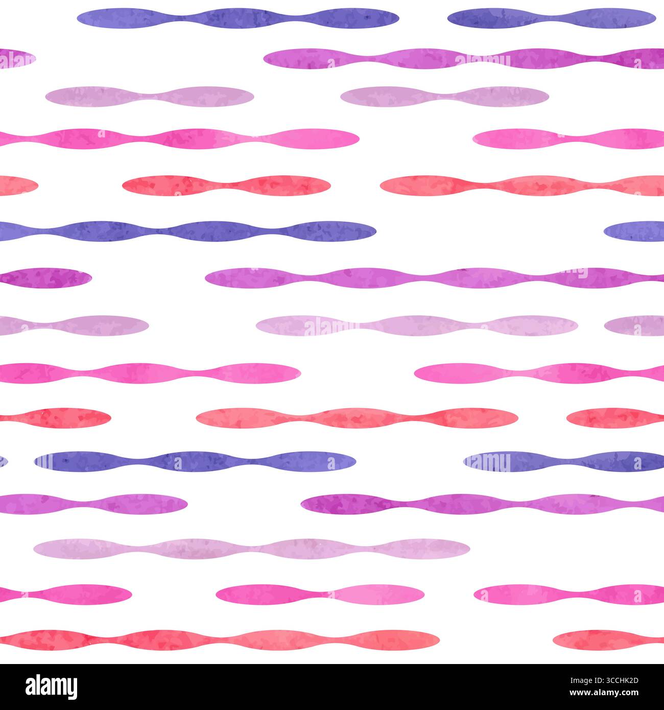 Watercolor horizontal stripes seamless pattern. Striped vector geometric background Stock Vector