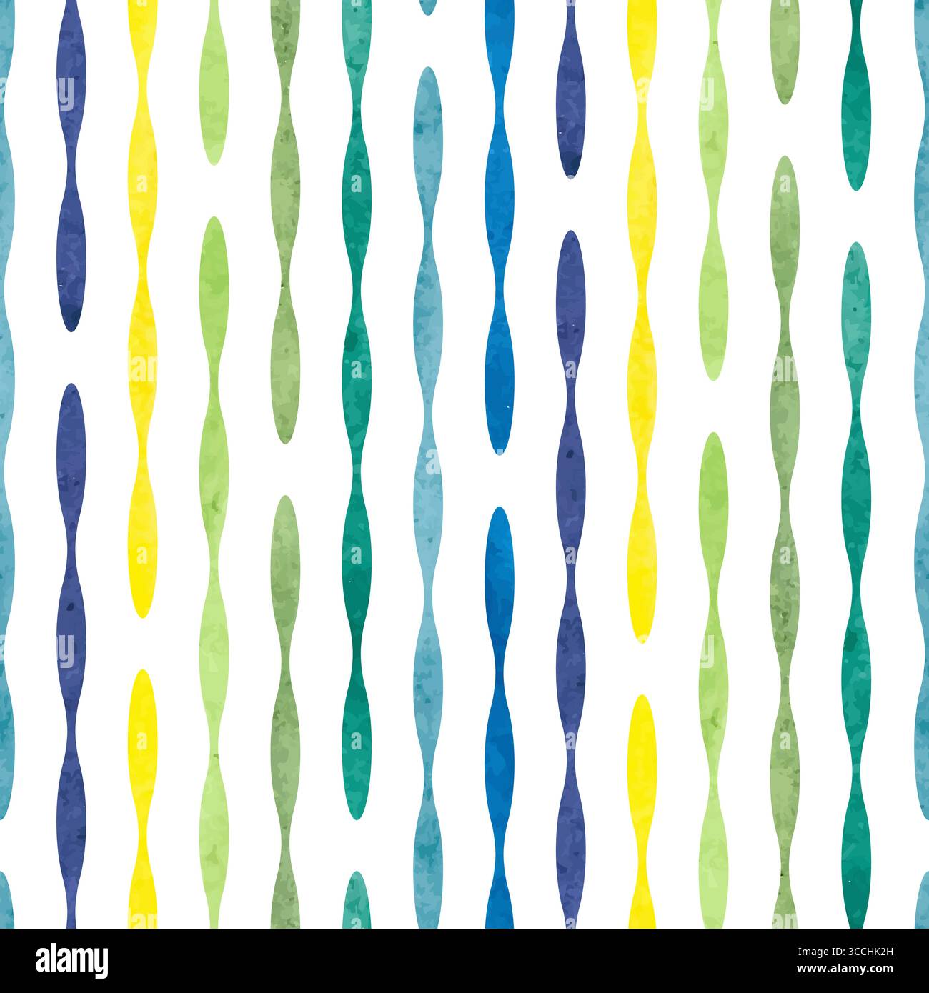 Vertical watercolor stripes seamless pattern. Striped vector geometric background Stock Vector