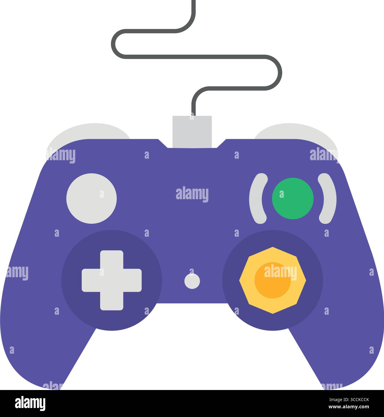 Purple Gaming Controller. Vector Stock Vector