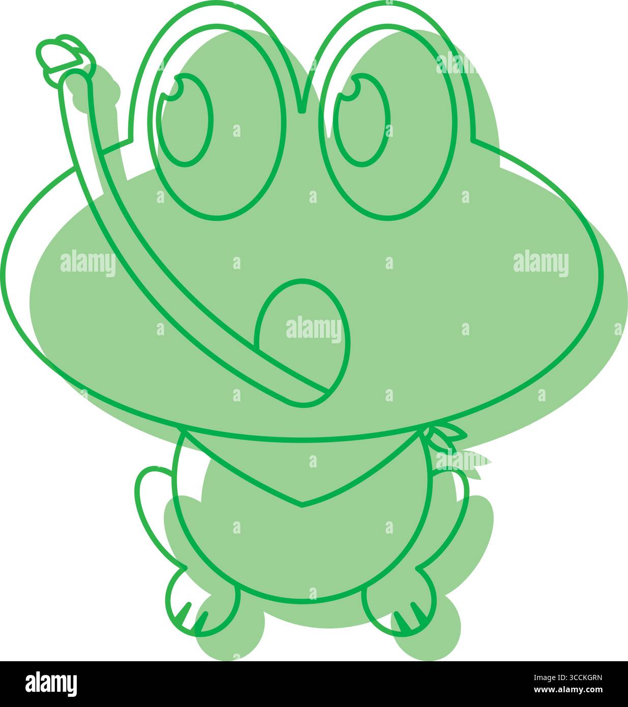 Frog catching insect tongue. Vector Stock Vector Image & Art - Alamy