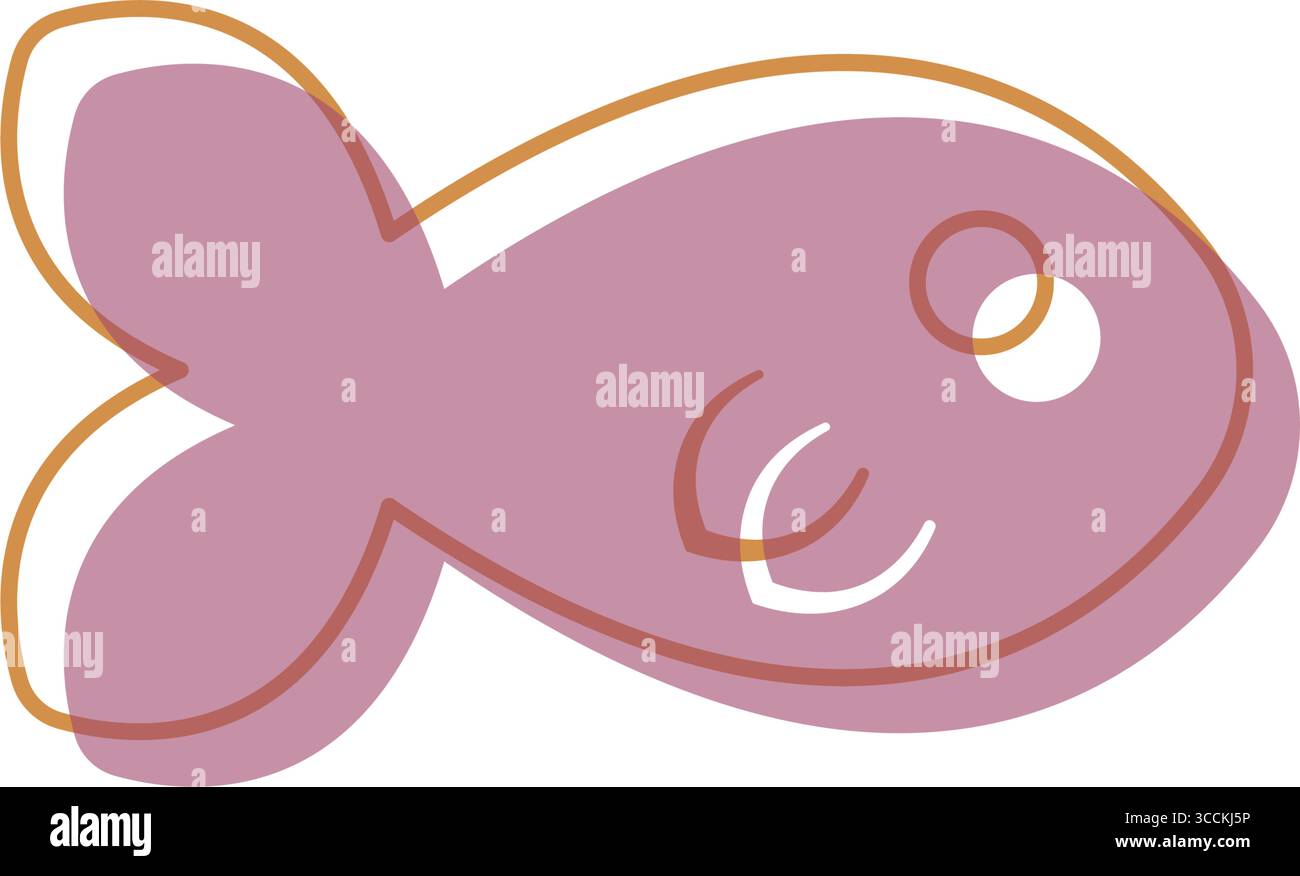 Pink fish icon design. Vector Stock Vector Image & Art - Alamy