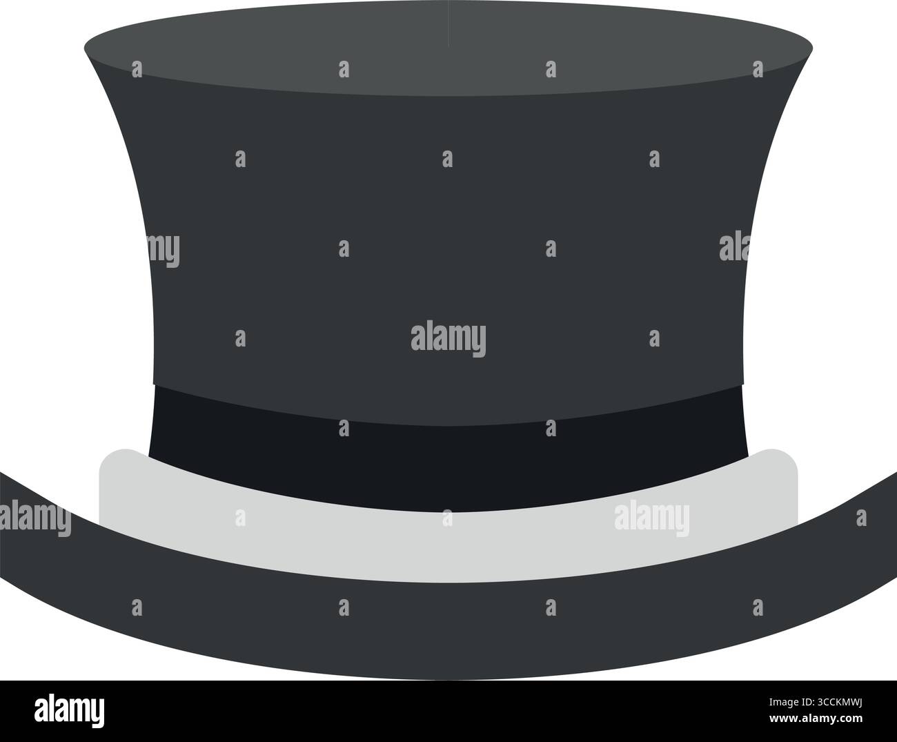 Grey formal top hat. Vector Stock Vector Image & Art - Alamy