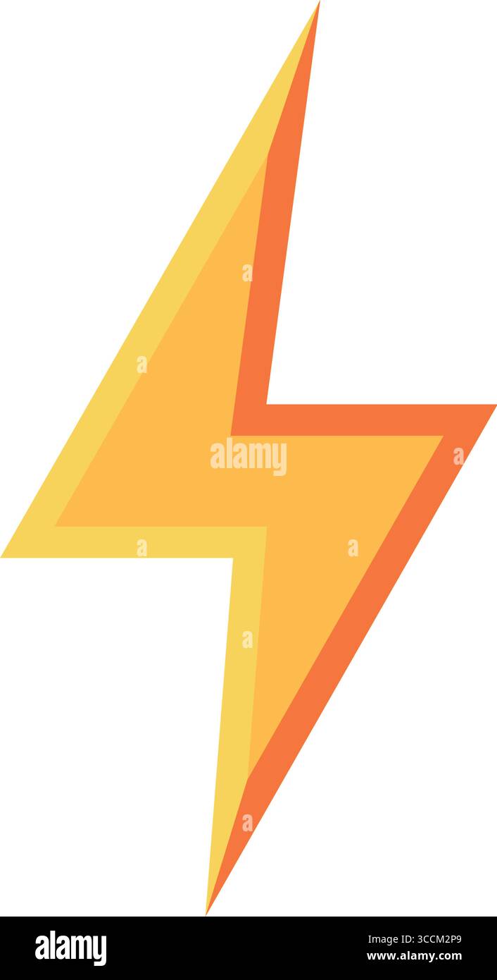 Yellow lightning bolt. Vector Stock Vector Image & Art - Alamy