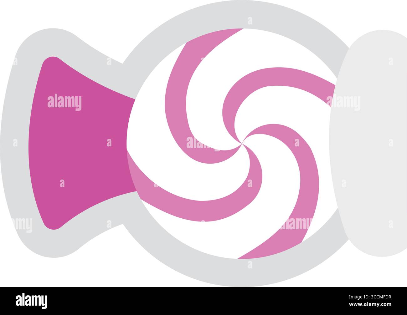 Pink swirl candy sticker. Vector Stock Vector Image & Art - Alamy