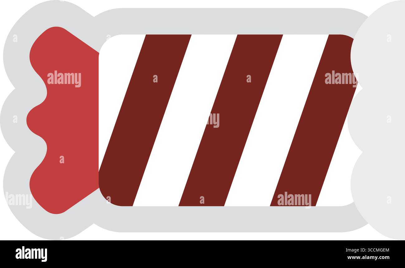 Striped candy wrapper sticker. Vector Stock Vector Image & Art - Alamy