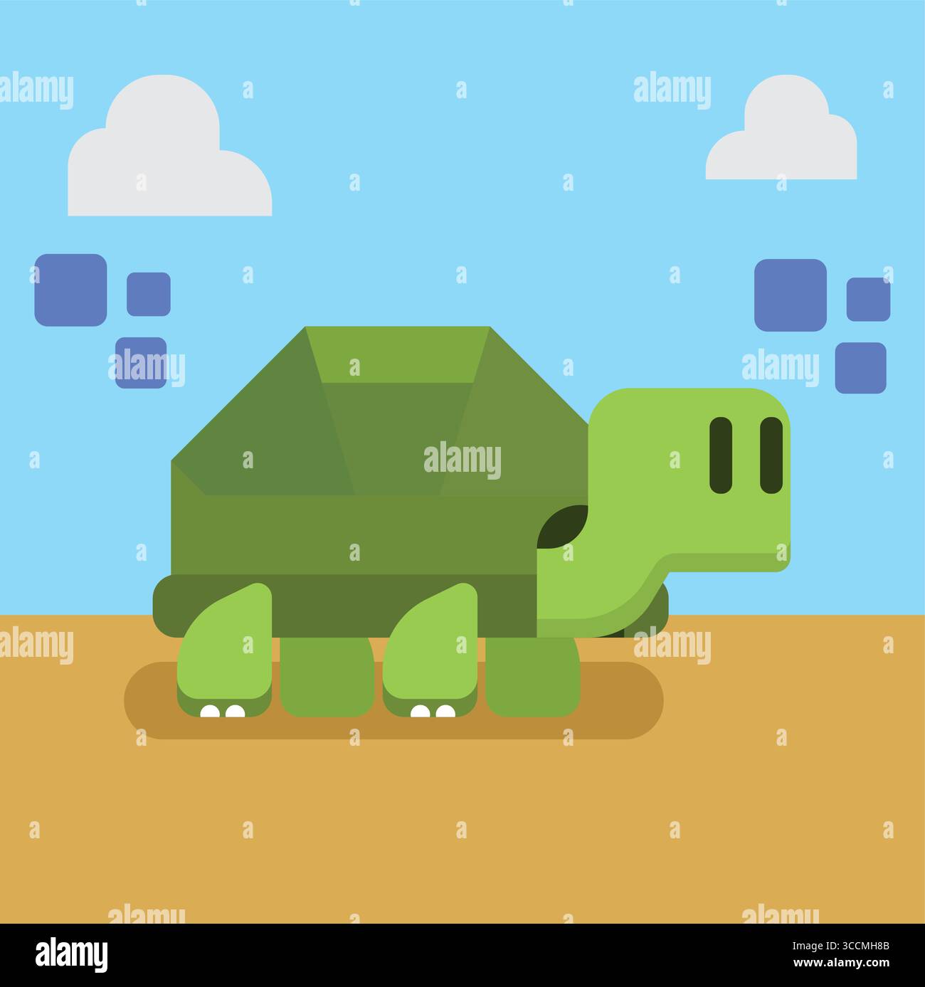 Turtle walking scene. Vector Stock Vector Image & Art - Alamy