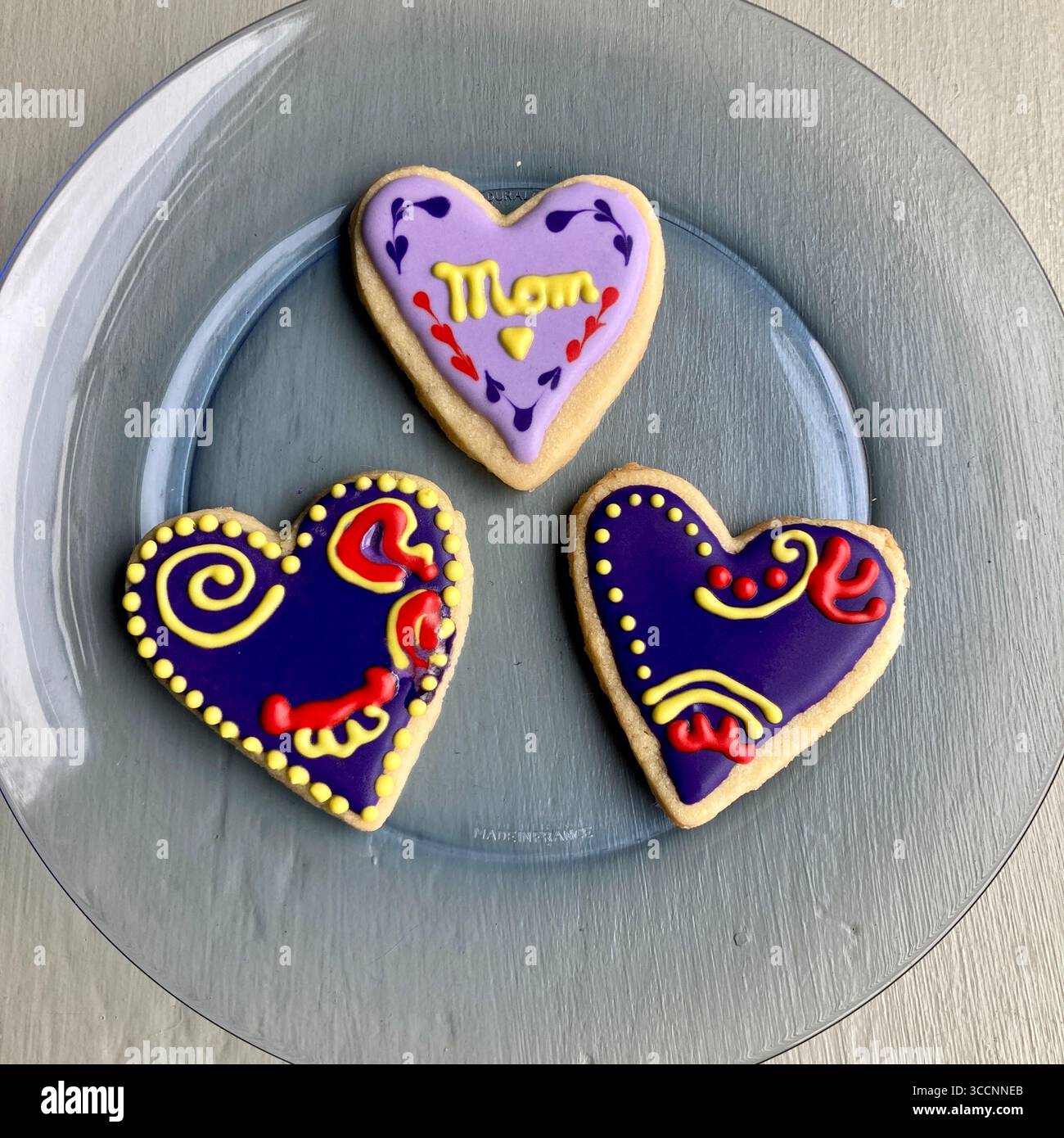 Home made heart shaped cookies look appealing. - Smartphone Captured Stock Image