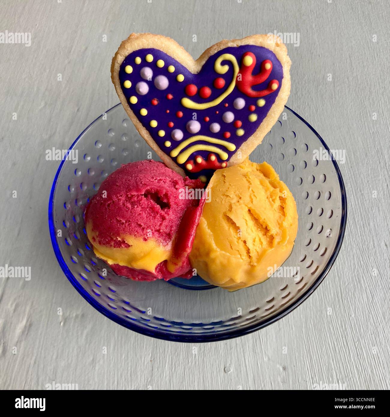Home made heart shaped cookies look appealing. - Smartphone Captured Stock Image