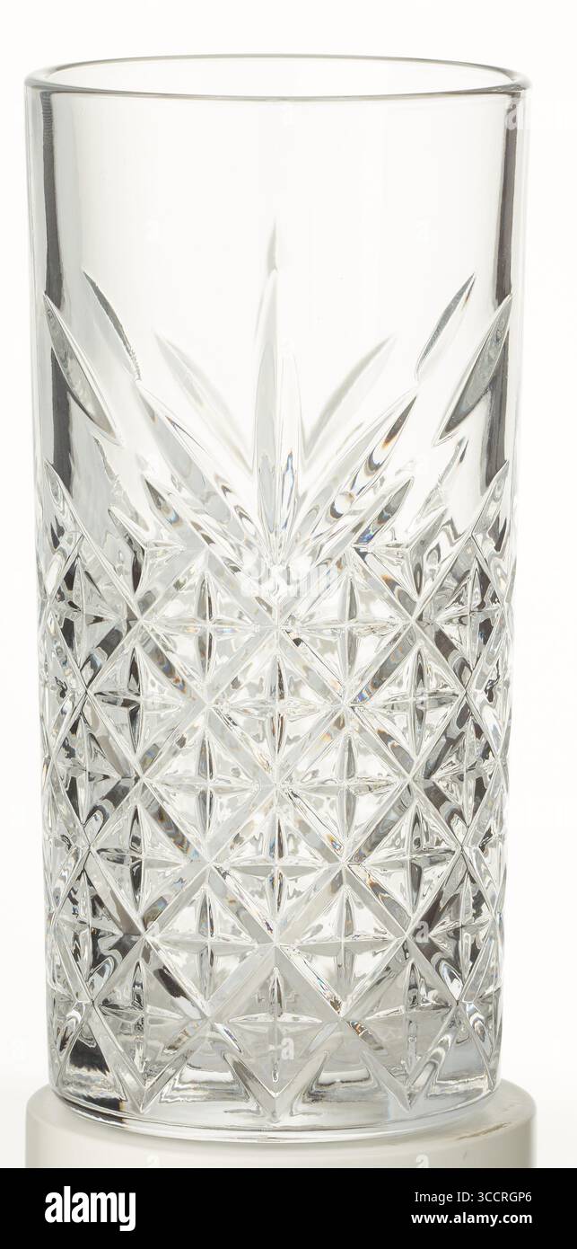 Clear glass with diamond pattern isolated nature background with clipping path Stock Photo