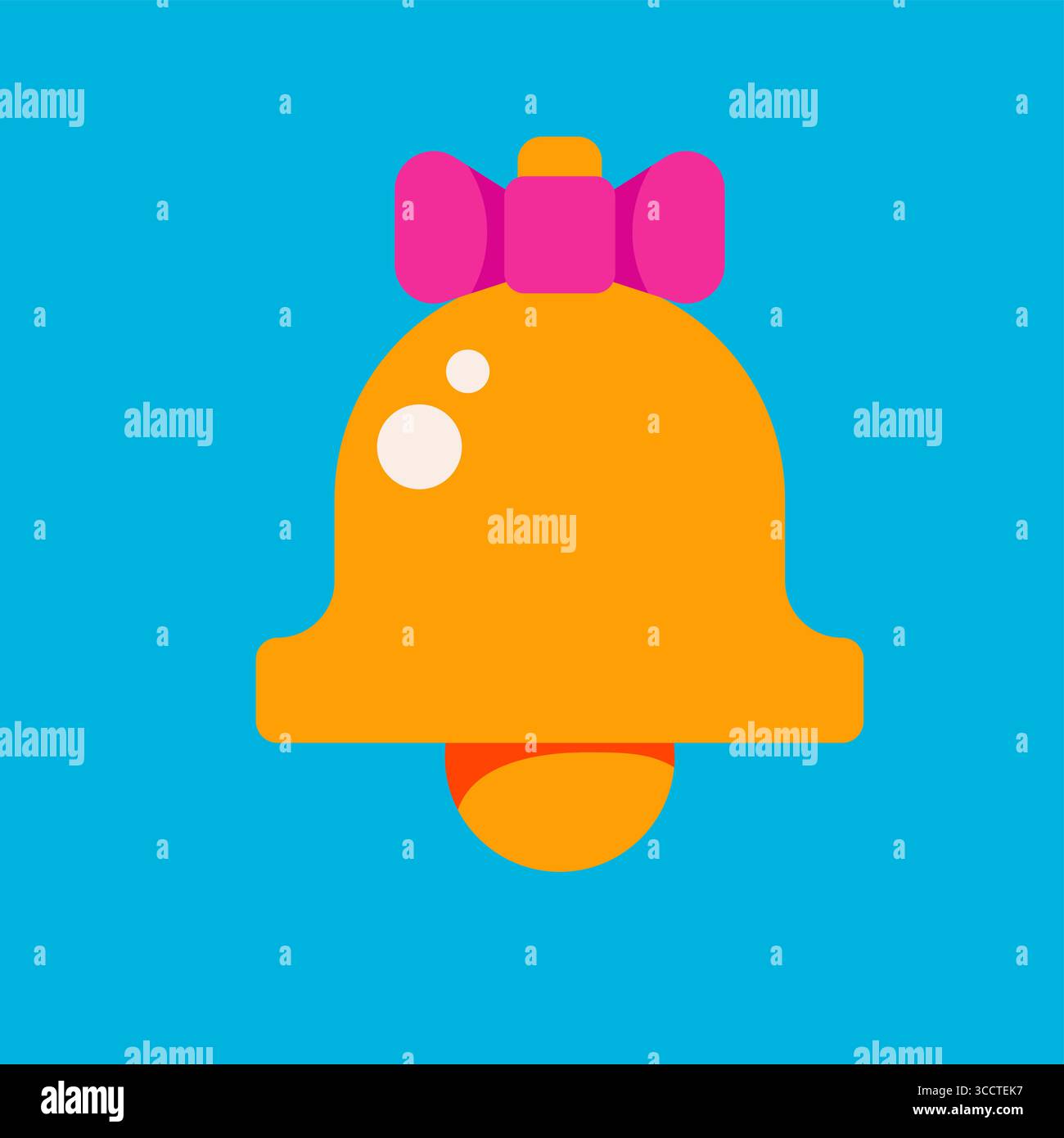Bright School Bell Vector Illustration Stock Vector