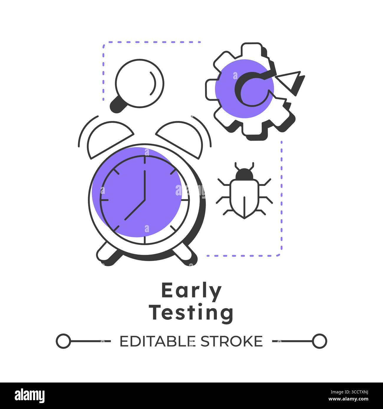 Early testing modern linear concept icon Stock Vector