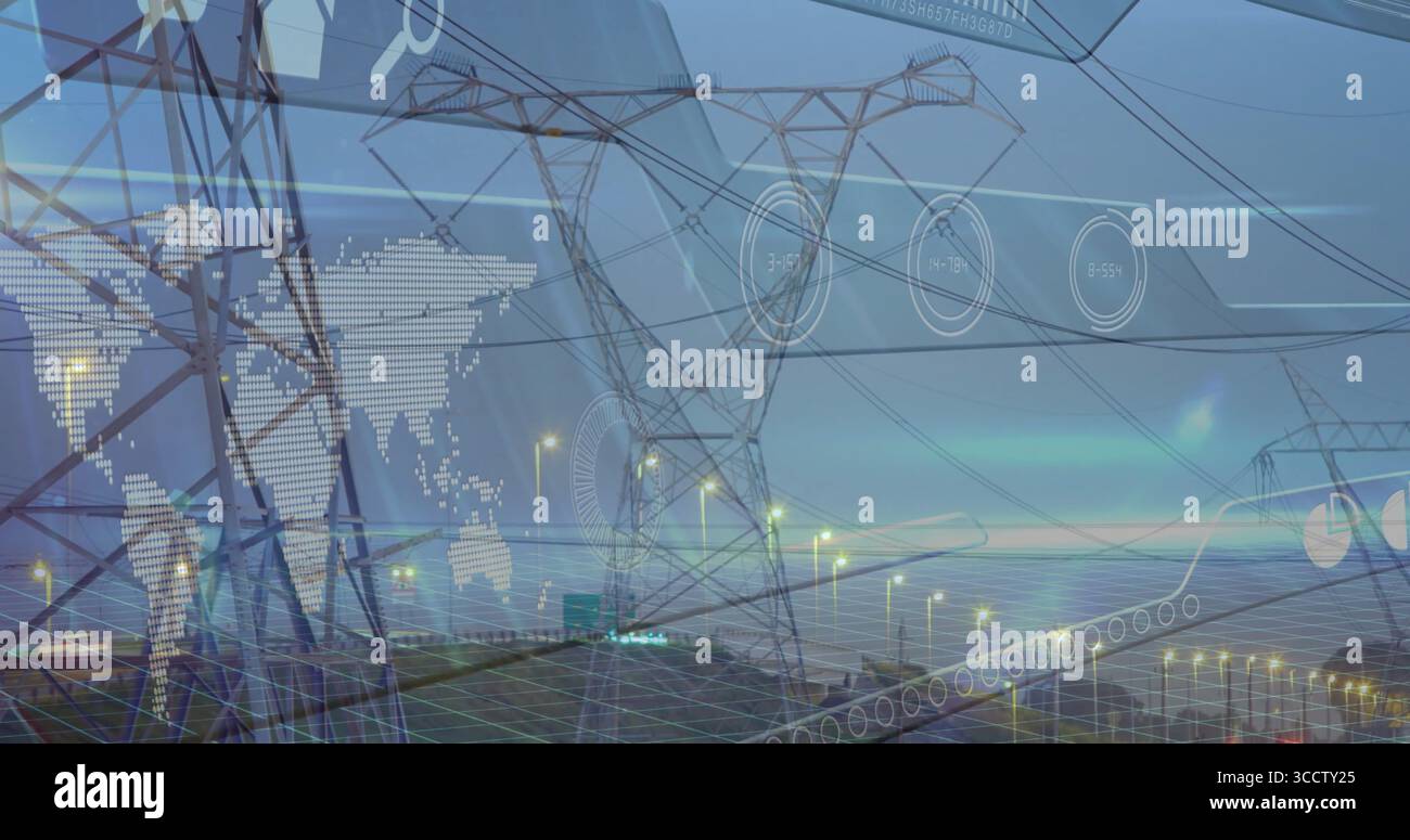 Smart grid infographics power hi-res stock photography and images - Alamy