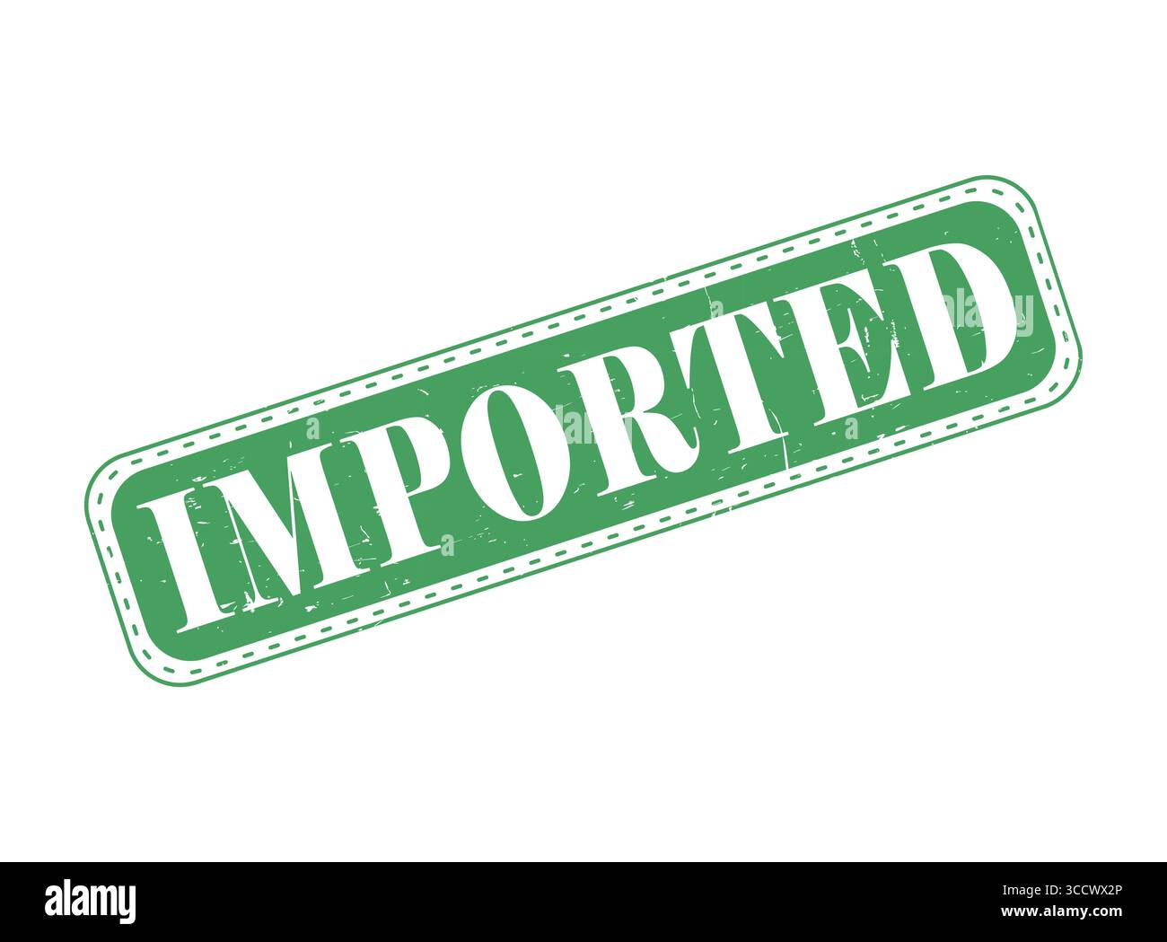 A Imported Rubber Stamp Seal on a Bar Stock Vector