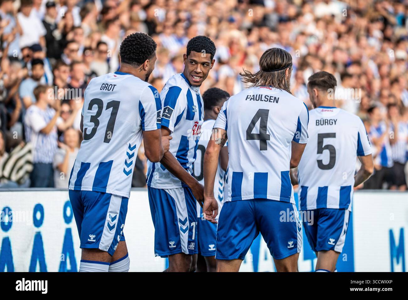 Odense, Denmark. 11th, August 2025. Noah Ganaus (17) of Odense BK ...