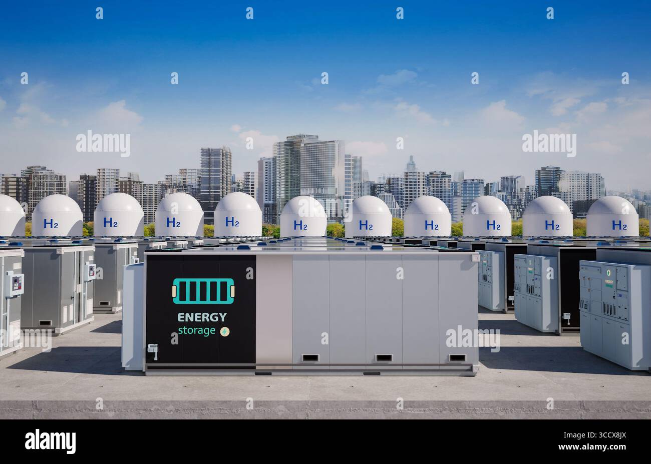 3d rendering energy storage system or battery container unit with ...