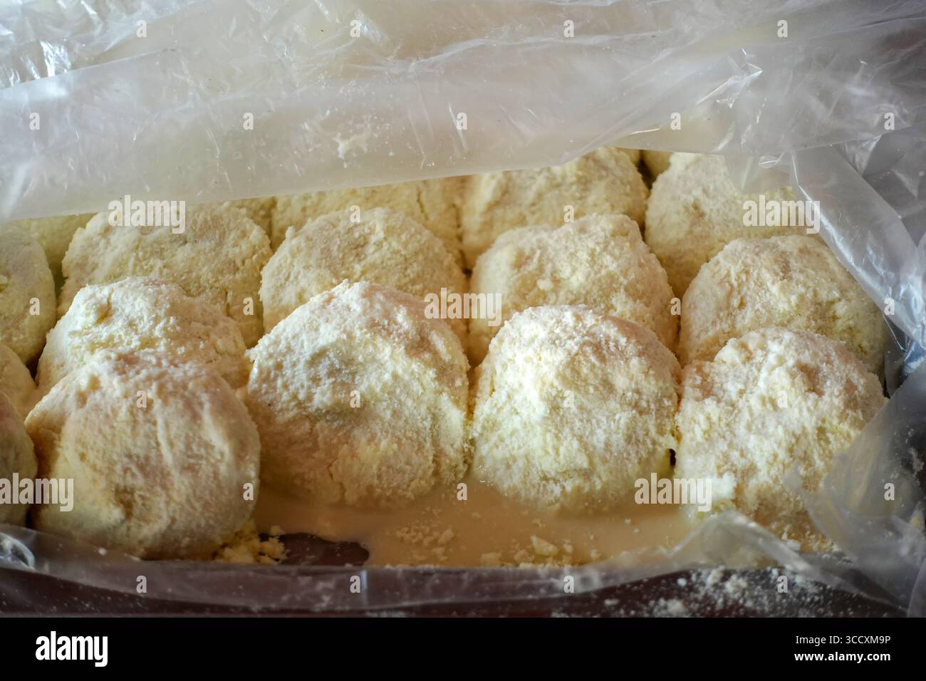 A traditional milk-based sweet known as rasgolla. Stock Photo