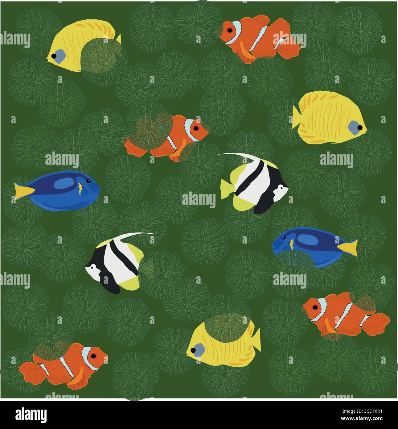 Colorful exotic tropical fish Stock Vector Image & Art - Alamy