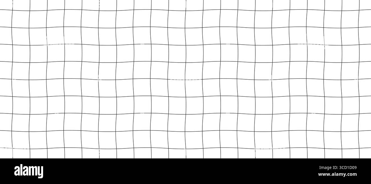 Wavy cell graph paper, Paper pattern for school or business notes, Vector illustration Stock Vector