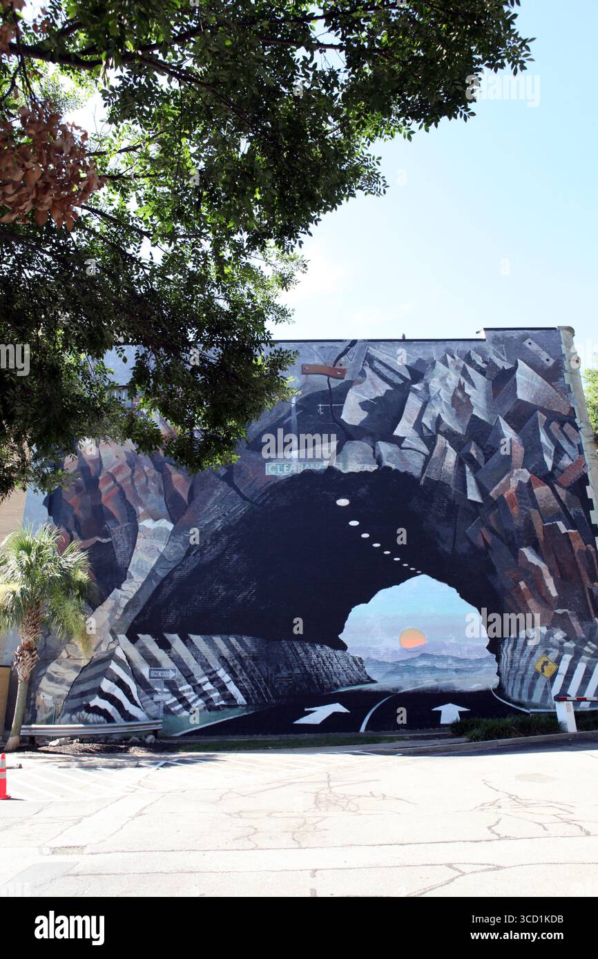 A view of the Tunnel mural in Columbia, South Carolina Stock Photo