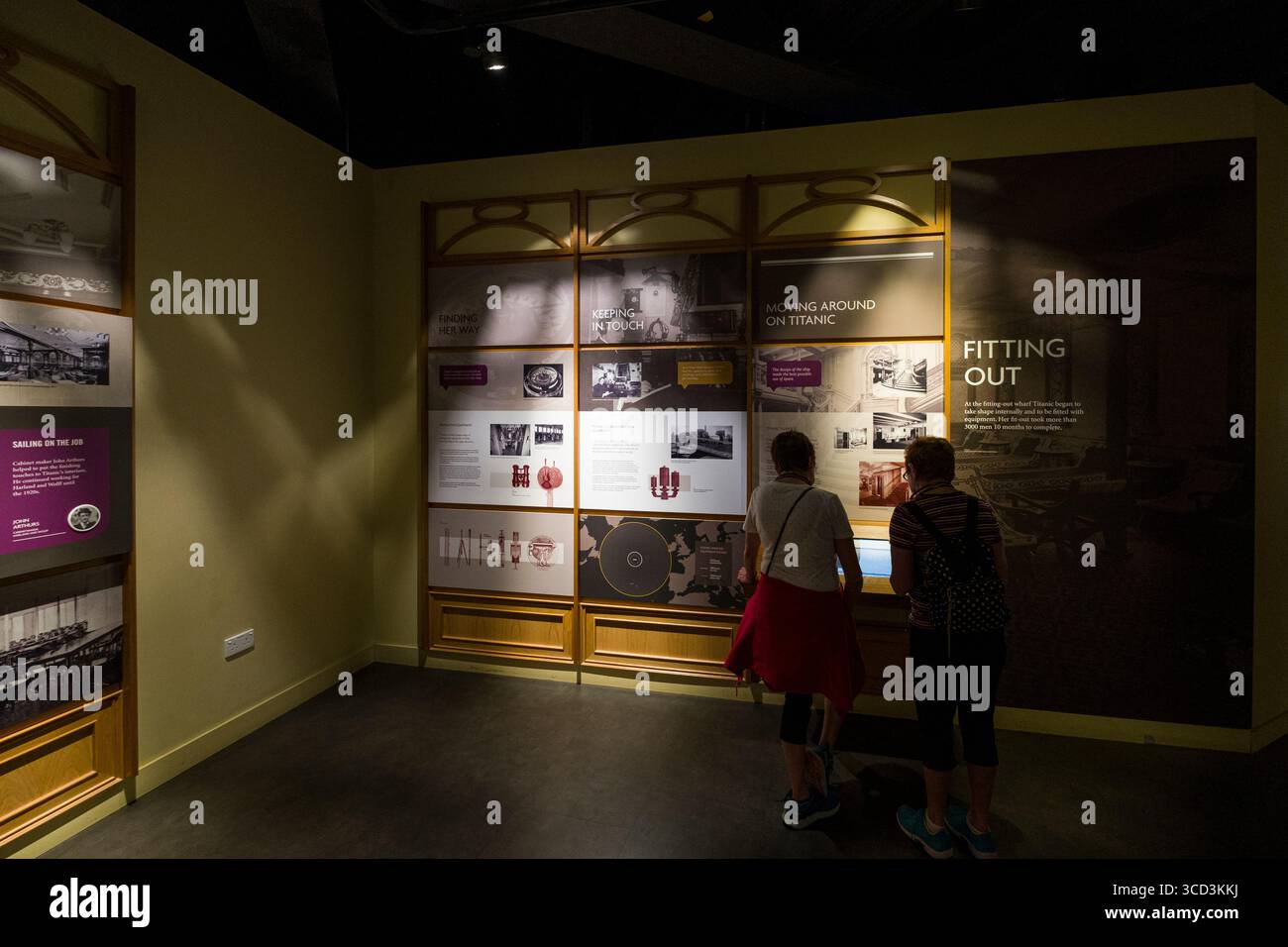 Exhibits and displays inside the Titanic Belfast Museum, Belfast ...