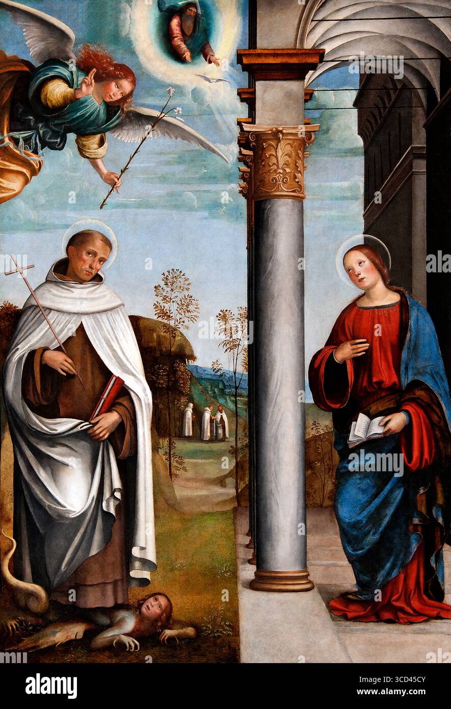 The Annunciation with St. Albert the Carmelite 1503-04 Francia ...