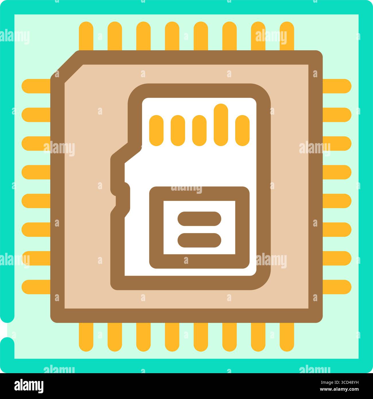 built memory color icon vector illustration Stock Vector Image & Art ...