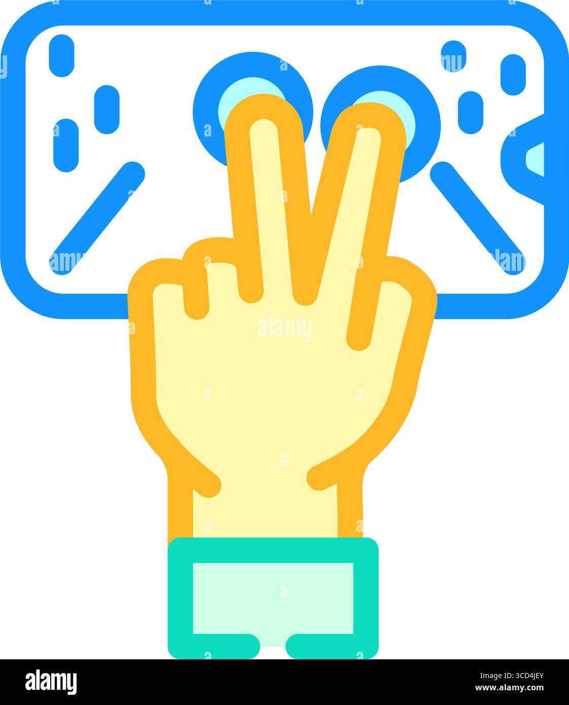 one hand operation color icon vector illustration Stock Vector Image ...