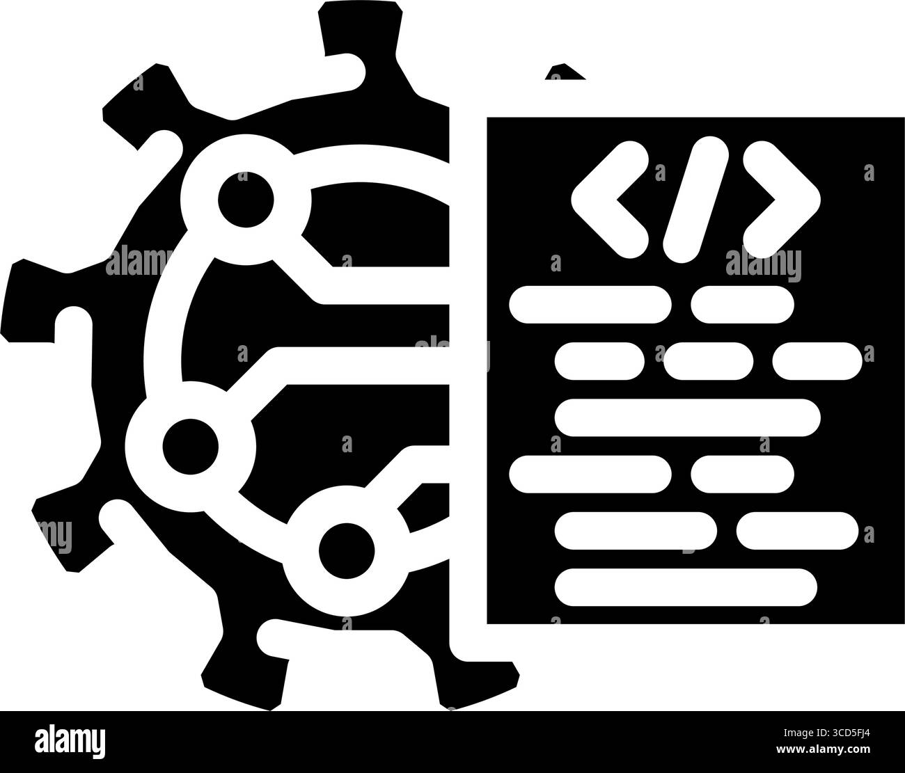 Workflow glyph icon technology Black and White Stock Photos & Images ...