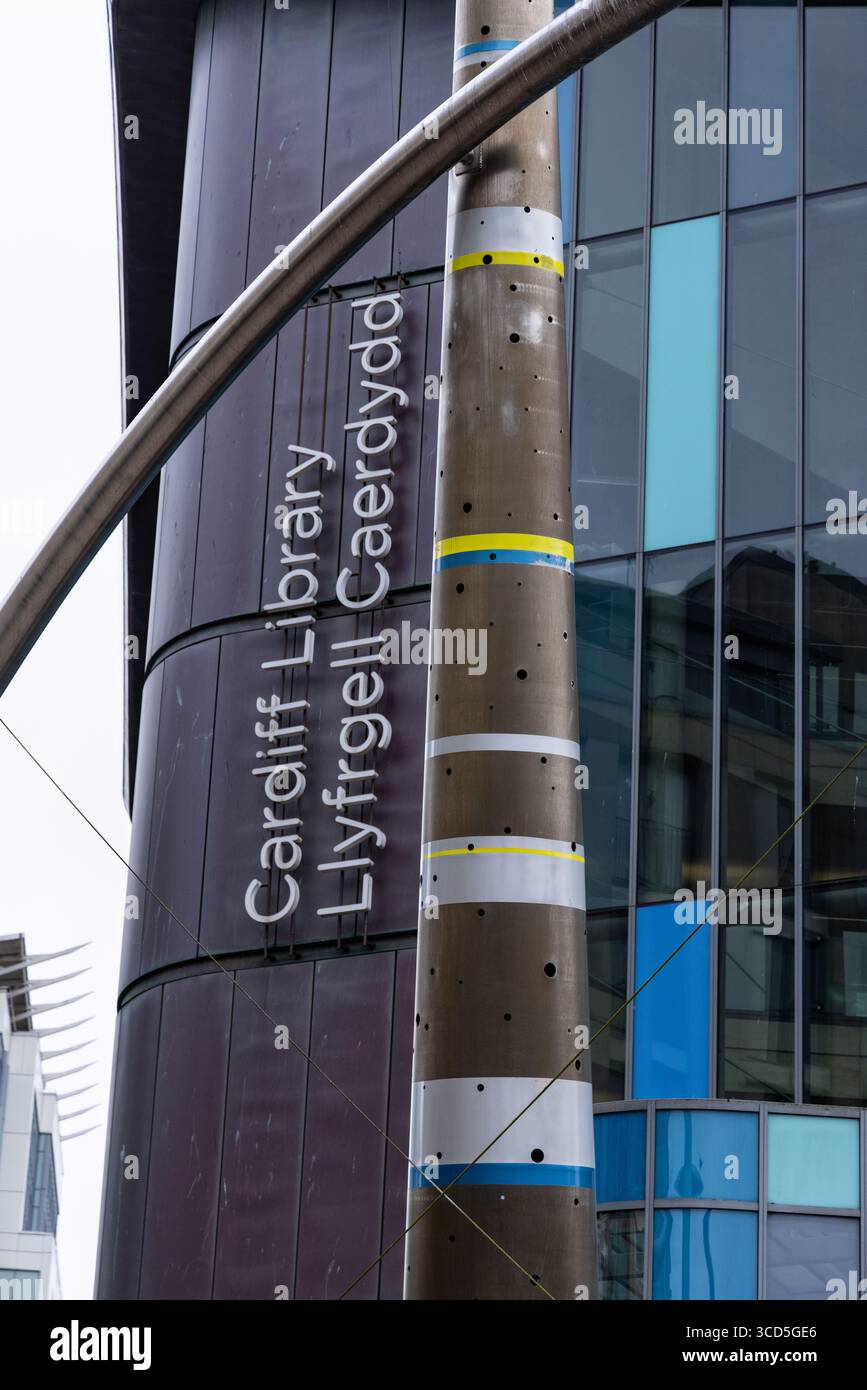 CARDIFF, UK - AUGUST 8, 2025 - Modern architecture of Cardiff Central ...