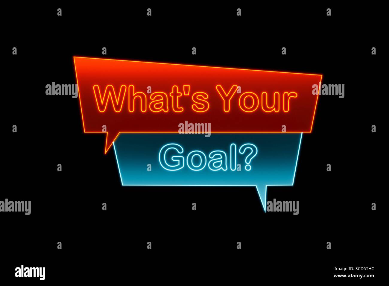 What s your goal What s your goal Illuminated neon speech bubble ...