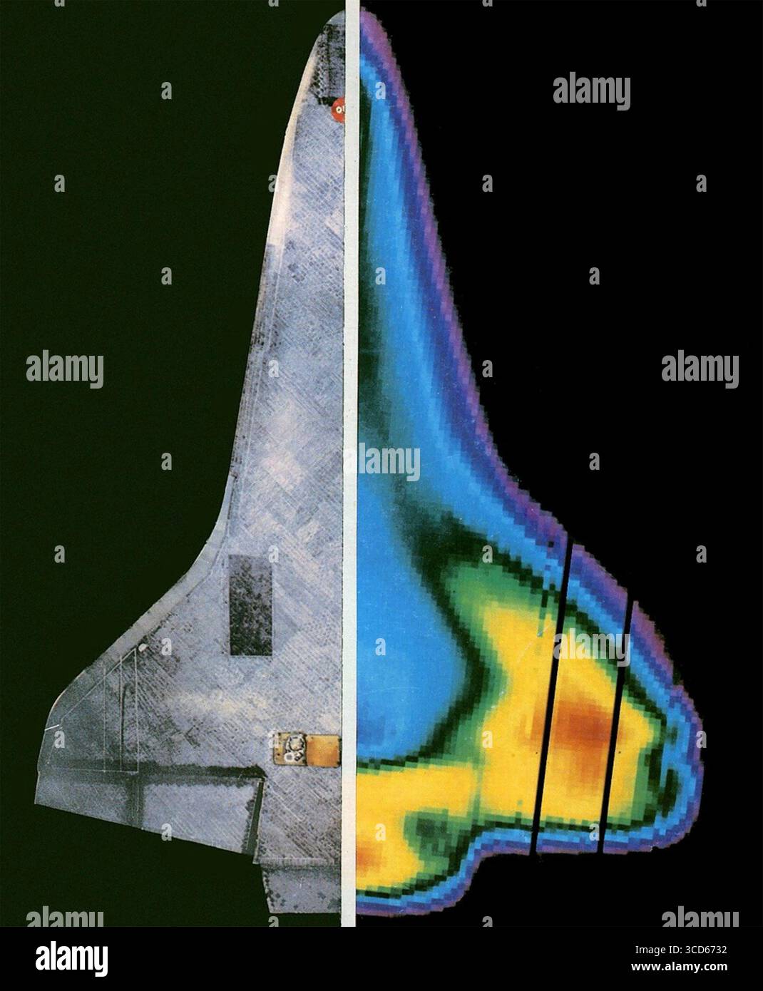 COLUMBIA Space Shuttle showing the thermal protection system on the ...