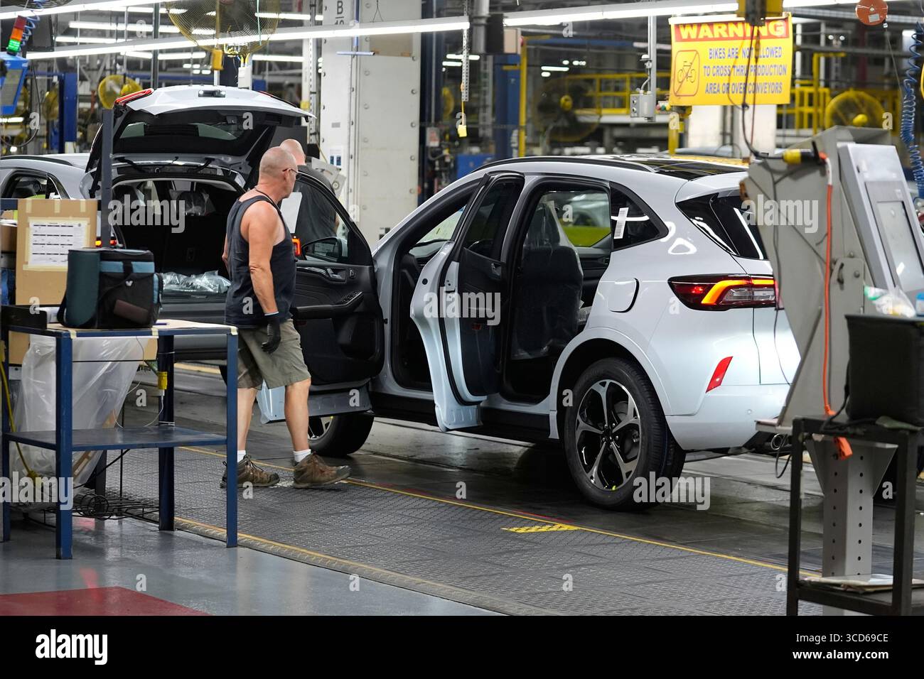 A Ford vehicle is pictured on the assembly line at the Ford Louisville ...